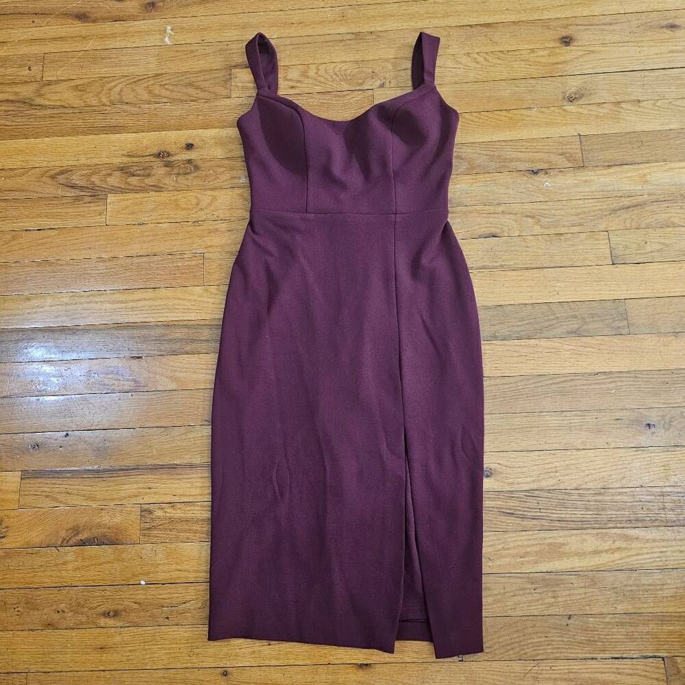BHLDN Burgundy Midi Dress